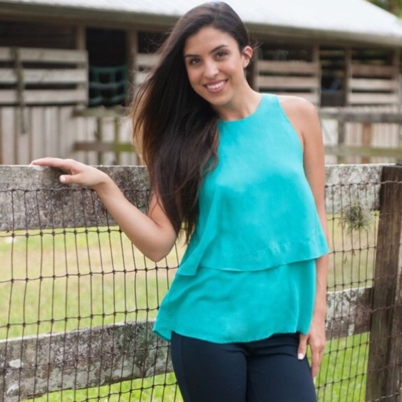 All For Color Tops - New Turquoise double layered Tank All For Color Tops - New Turquoise double layered Tank